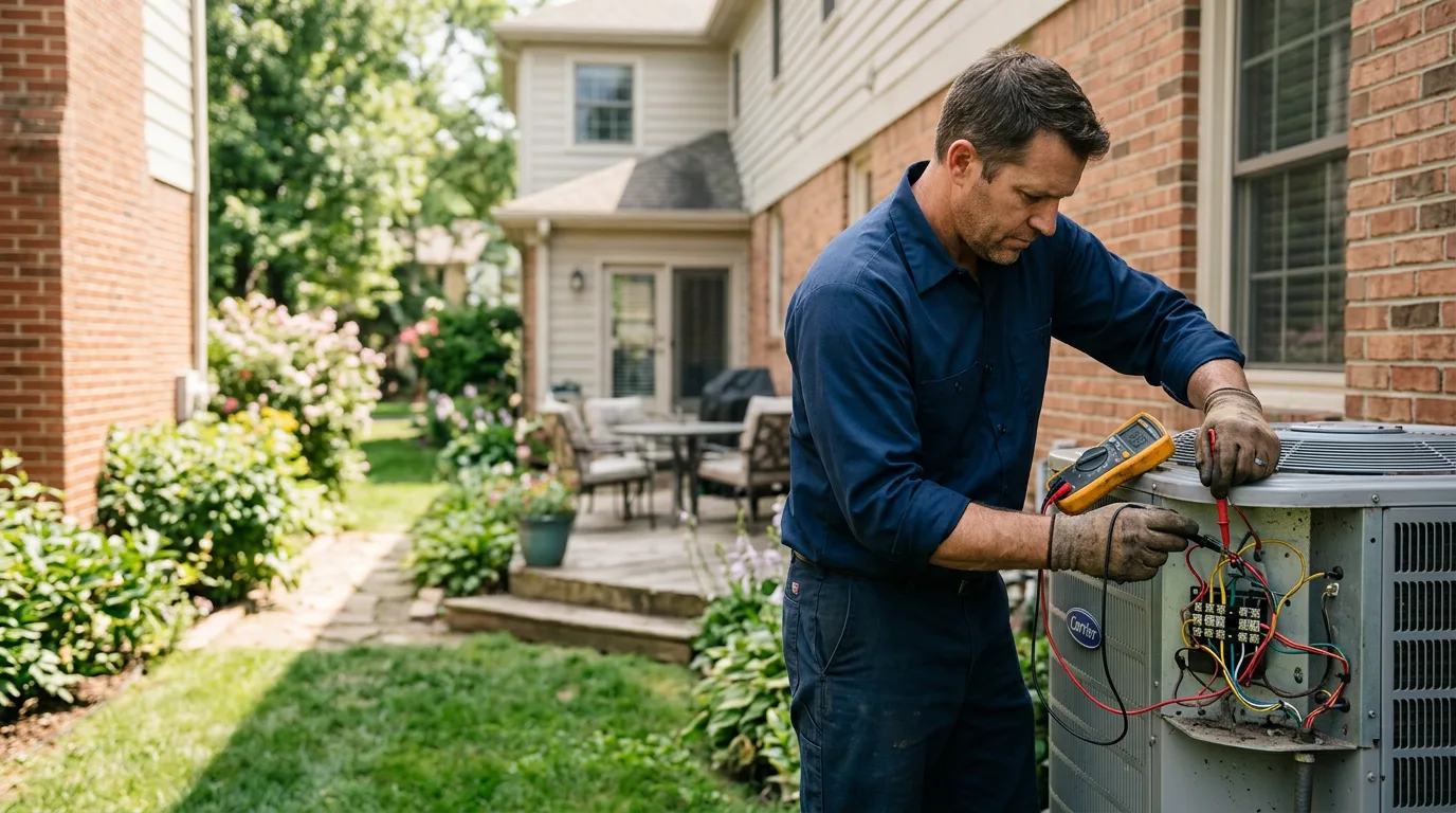 HVAC technician working near Princeton, IN